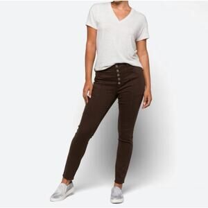 Pistola Jeans SZ 20W Java Brown High Rise Ankle Skinny NWT Button Fly Plus Curvy